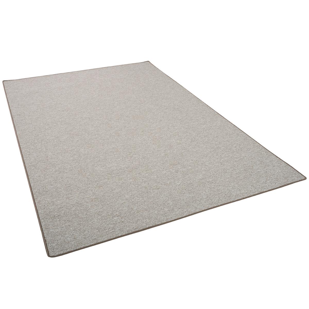 FEINSCHLINGEN VELOUR TEPPICH STRONG - Taupe, Textil (133/133cm) - Snapstyle