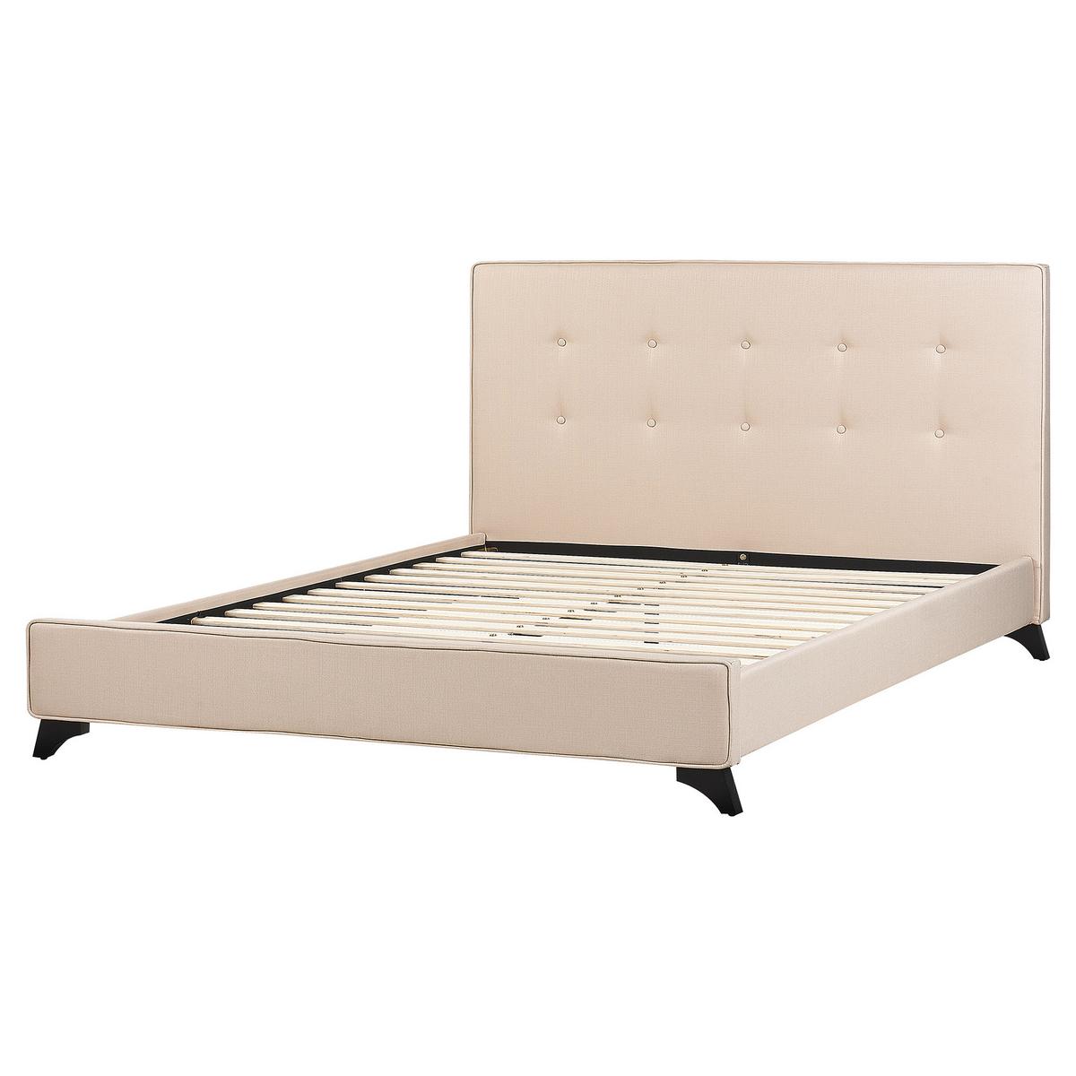 POLSTERBETT 160/200cm Beige Ambassador - Beige, Textil (160/200cm) - Beliani