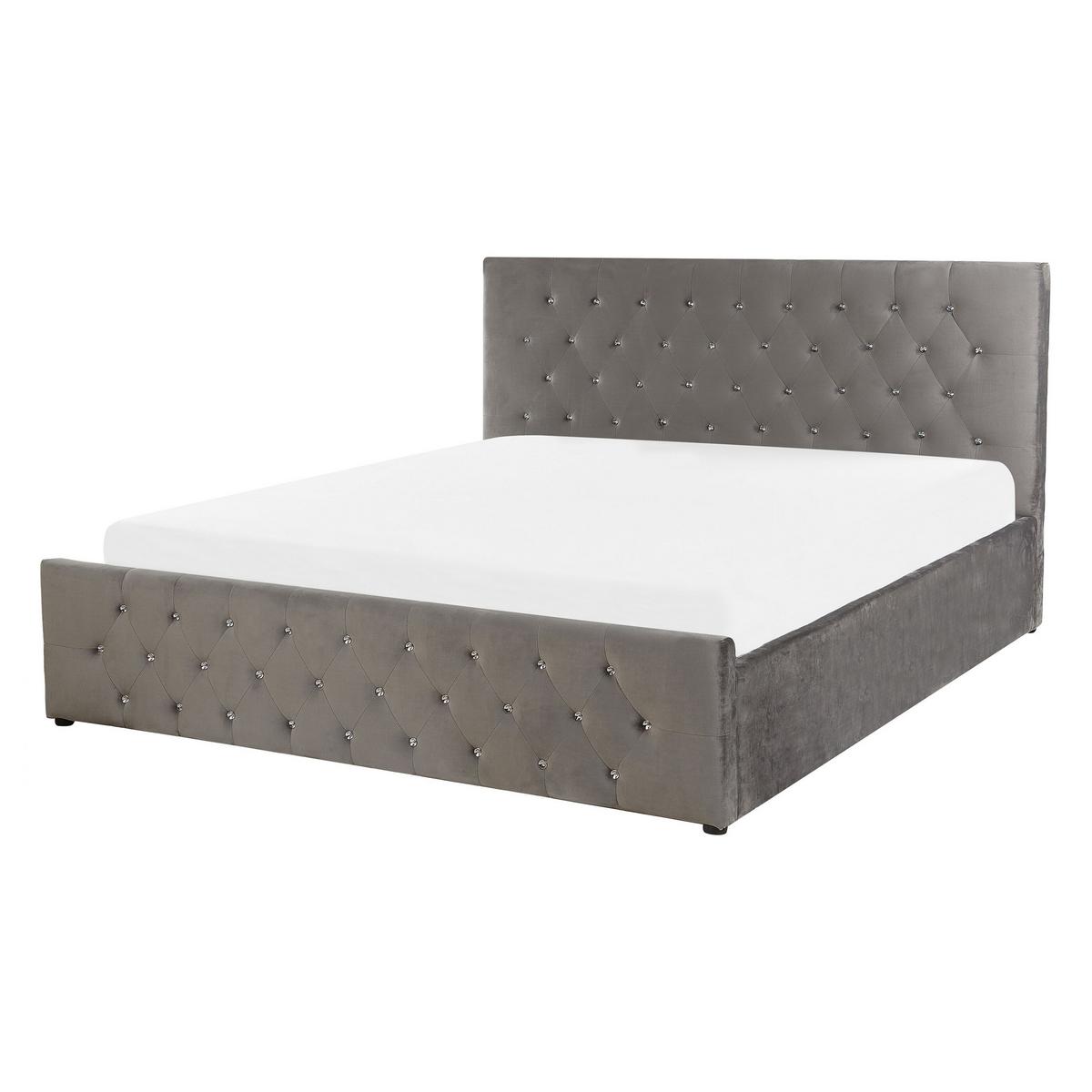 POLSTERBETT 140/200cm Grau Amiens - Grau, Textil (140/200cm) - Beliani