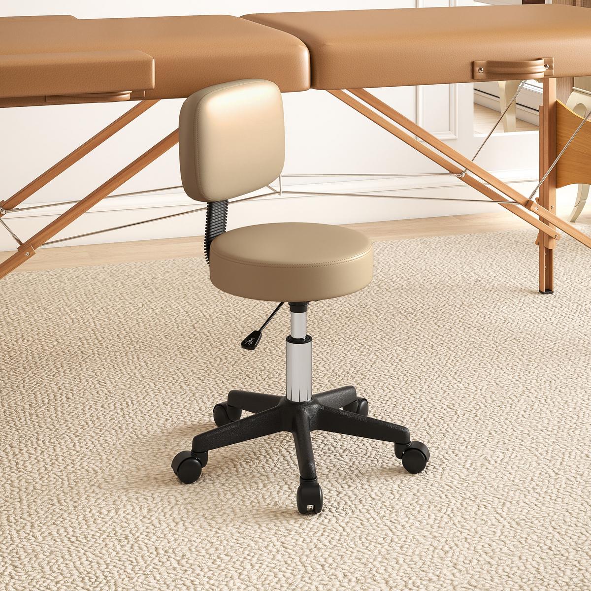 SALONHOCKER Kunstleder Schaumstoff Braun - Hellbraun, Textil (35/84/35cm) - HOMCOM