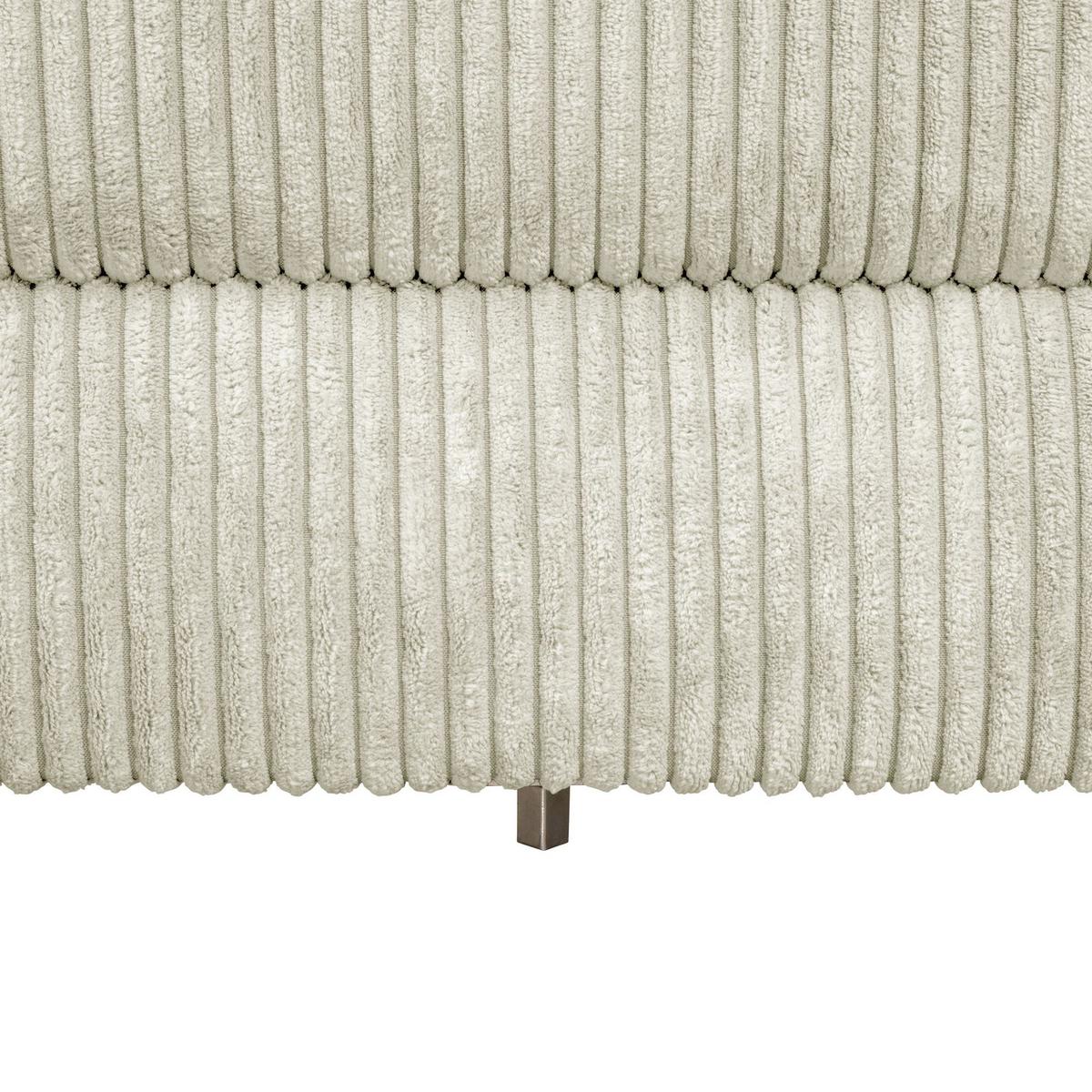 FUNKTIONSSOFA mit Hocker Kattie Cordstoff creme - Creme, Kunststoff (144/230cm) - 58aufmkessel