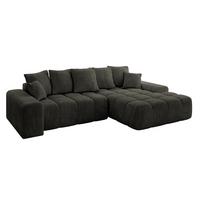 ECKSOFA Ottomane Rechts ENSI-L - 267x164x69 cm Schwarz - Schwarz, Holzwerkstoff/Kunststoff (164/267cm) - ALTDECOR