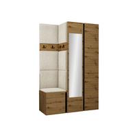GARDEROBEN-SET Orion XXVI - Creme/Eiche Artisan, Holzwerkstoff/Kunststoff (116/186/46cm) - MIRJAN24