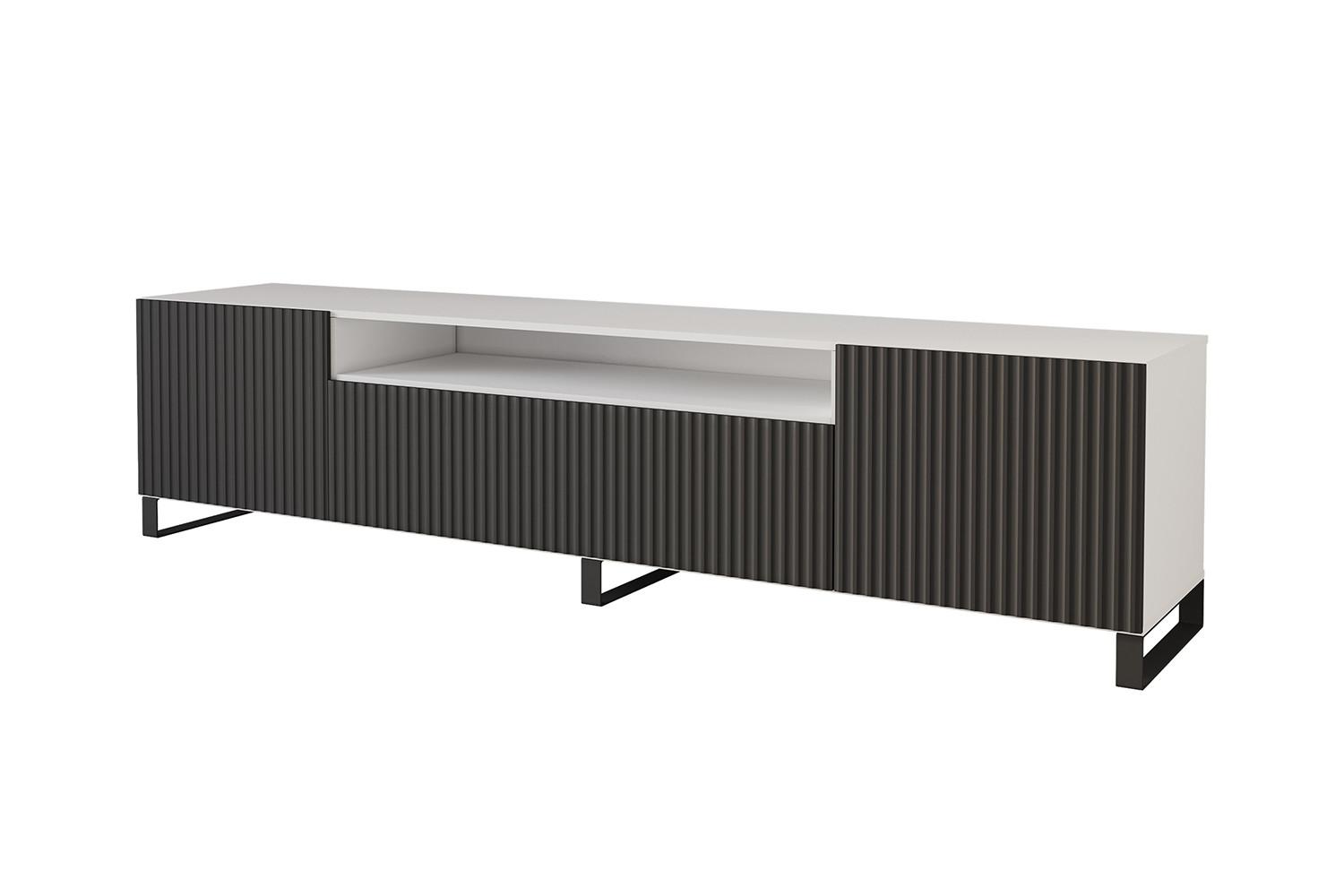 LOWBOARD NOA-2-S 200x53x41 cm - Weiß / Schwarz - Schwarz/Weiß, Holzwerkstoff (200/53/41cm) - ALTDECOR