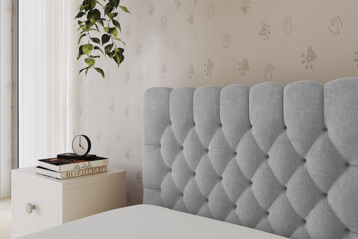 EINZELLBETT Jugendbett mit Bettkasten, Rechts - MULY 100x200 Grau - Silberfarben, Holzwerkstoff/Textil (100/200cm) - ALTDECOR