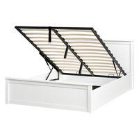 BETT mit Stauraum 140/200 Kiefernholz Weiß Lambres - Weiß, Holz (140/200cm) - Beliani