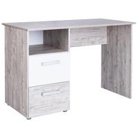 SCHREIBTISCH Bente mit 2 Schubkästen - Eichefarben/Weiß, Holzwerkstoff (115/77/60cm) - arthur berndt