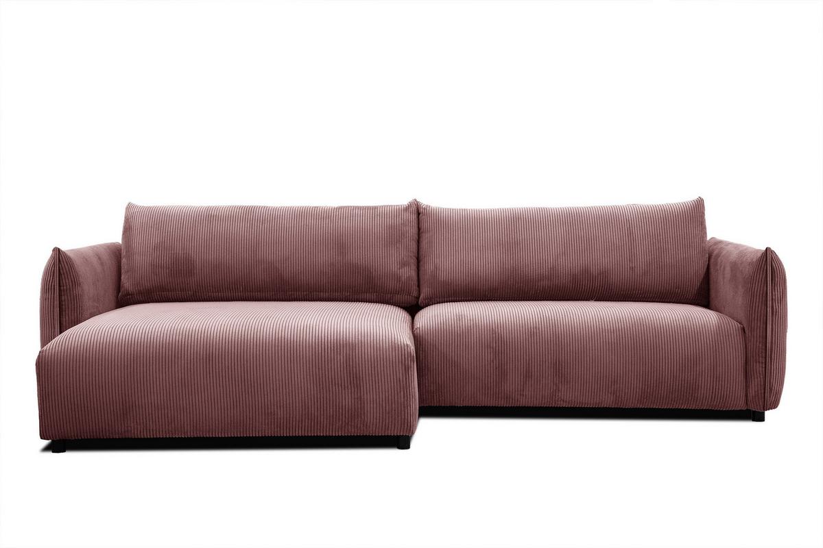ECKSOFA TAUER 5-Sitzer, altrosa - Altrosa/Schwarz, Holzwerkstoff/Kunststoff (174/292cm) - Wozimo