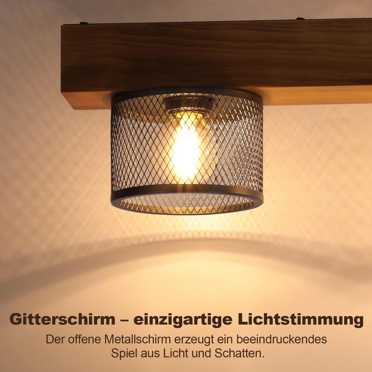 PENDELLEUCHTE Torvik 82/10/150 cm - Schwarz/Braun, Holz/Metall (82/10/150cm) - ZMH