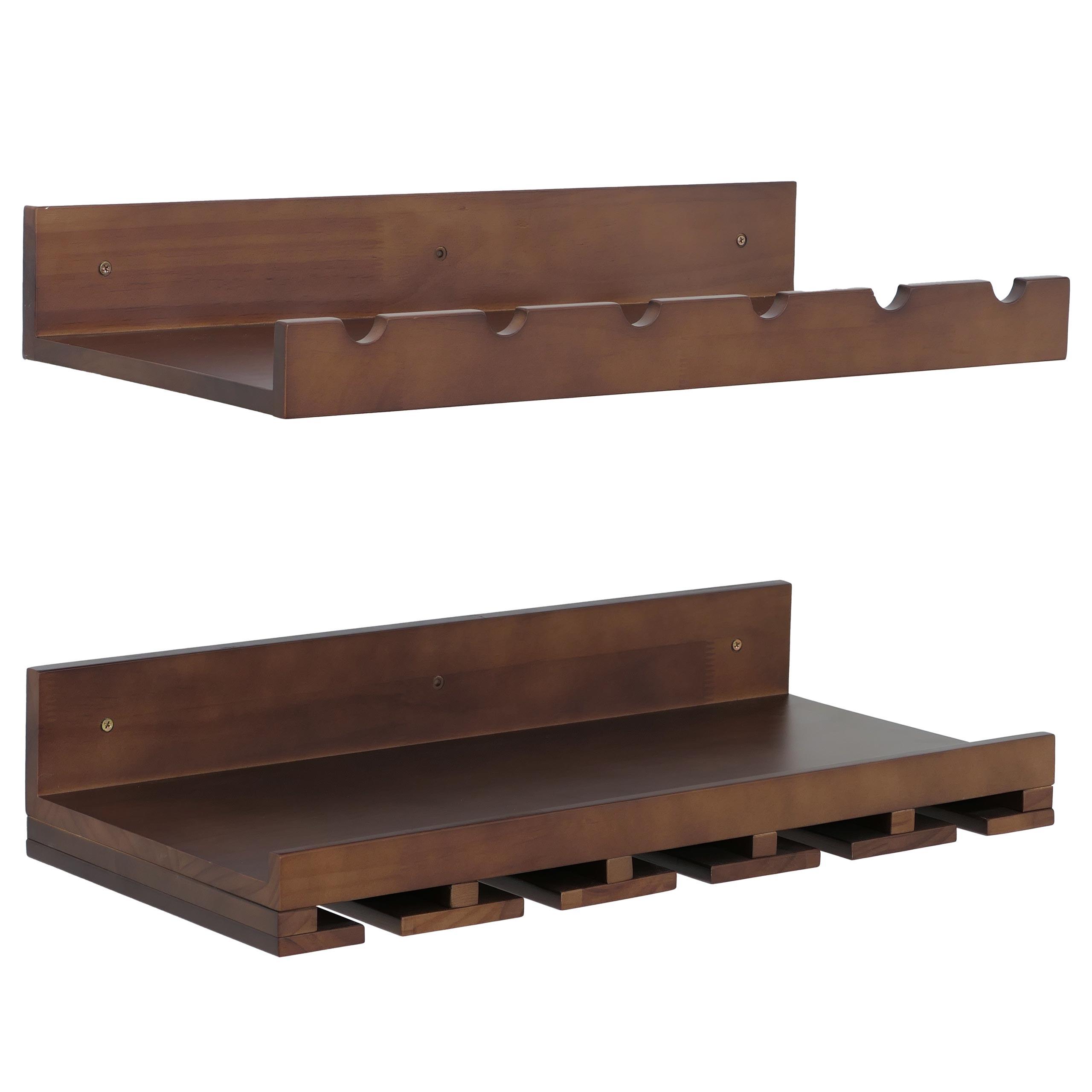WEINREGAL Braun 2er-Set-Set - Braun, Holz (61/12/28cm) - MCW