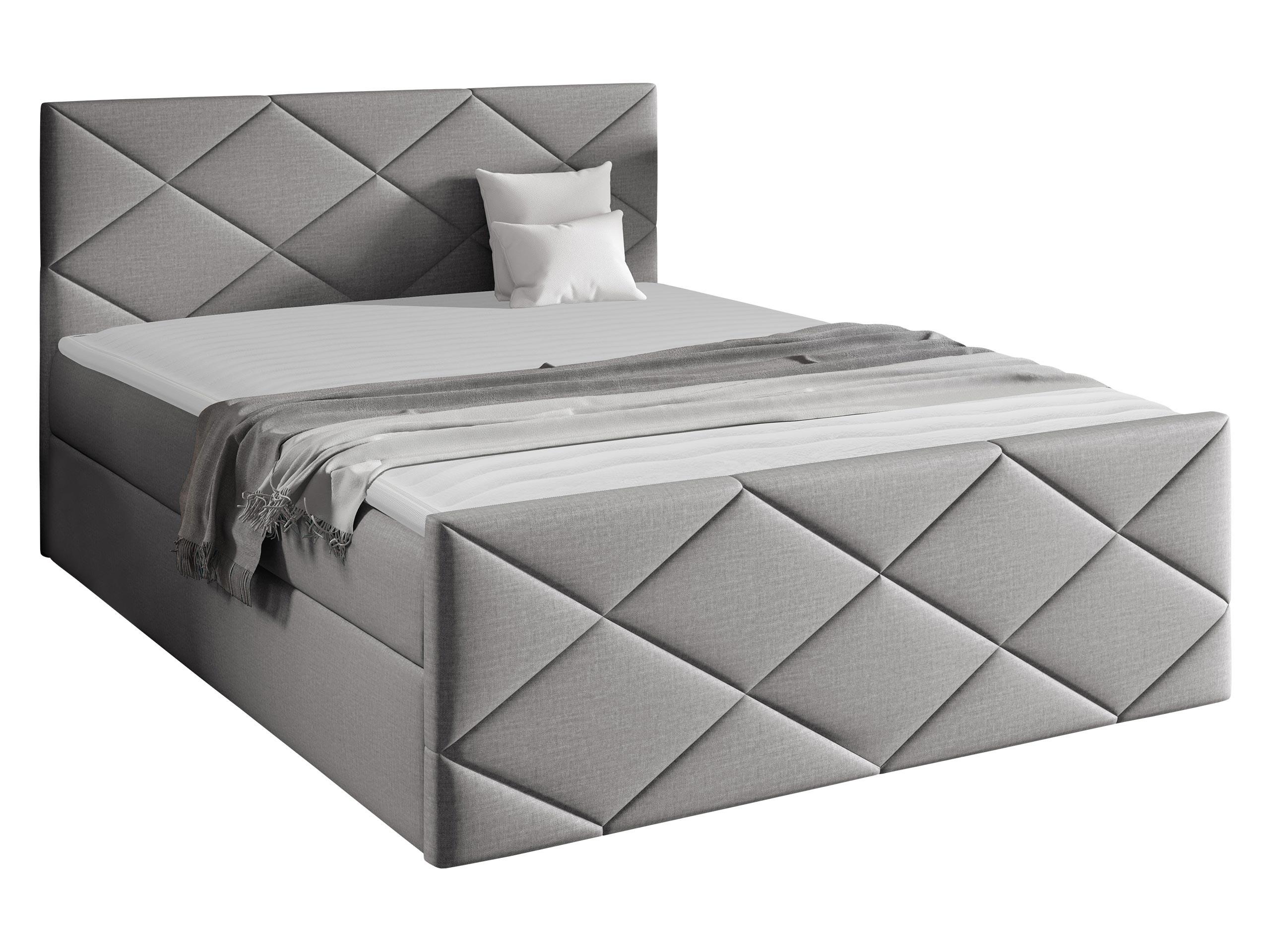 BOXBETT Herkules - H3 - Silberfarben, Holz (160/200cm) - MIRJAN24