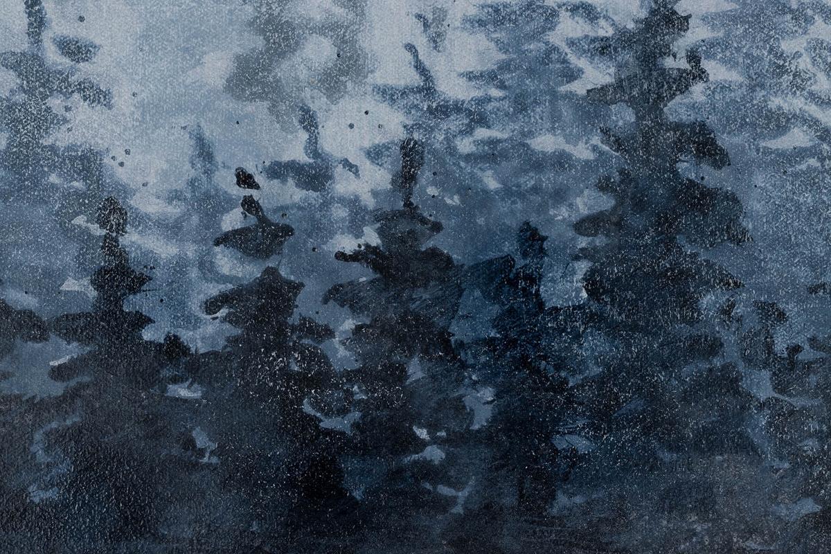 ACRYLBILD HANDGEMALT 100/75 cm - Blau/Weiß, Holz/Textil (100/75cm) - KUNSTLOFT