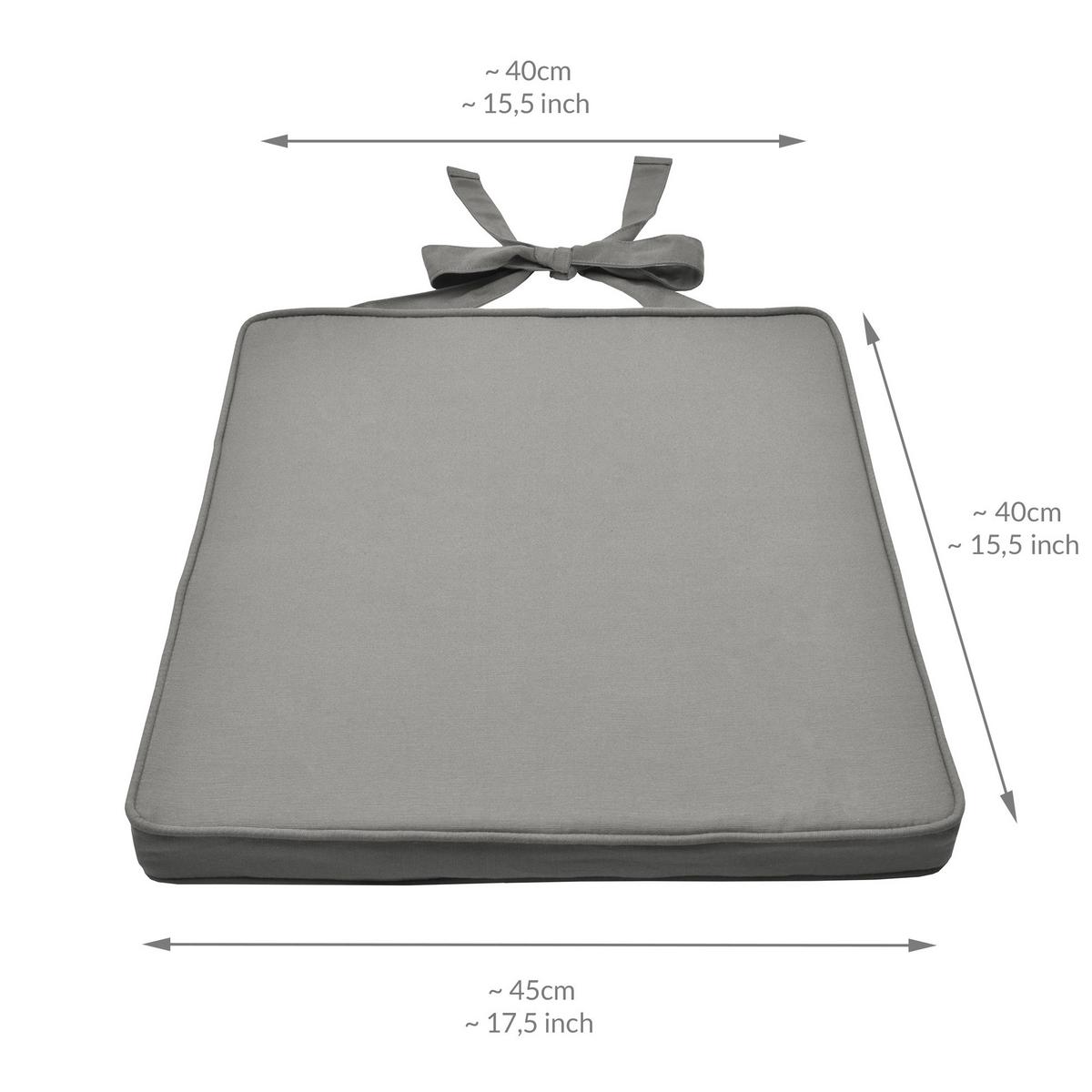 STUHLKISSEN Loft SK 45x40x5cm Hellgrau (8tlg) - Hellgrau, Textil (45/40/40cm) - Beautissu 