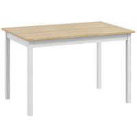 ESSTISCH Kiefernholz Natur - Naturfarben/Weiß, Holz (120/75/75cm) - HOMCOM