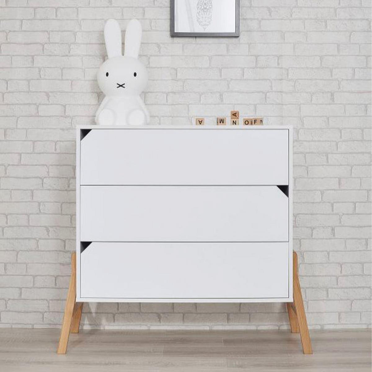 KOMMODE Weiß - Weiß, Holzwerkstoff (107/91/50cm) - Petits-meubles