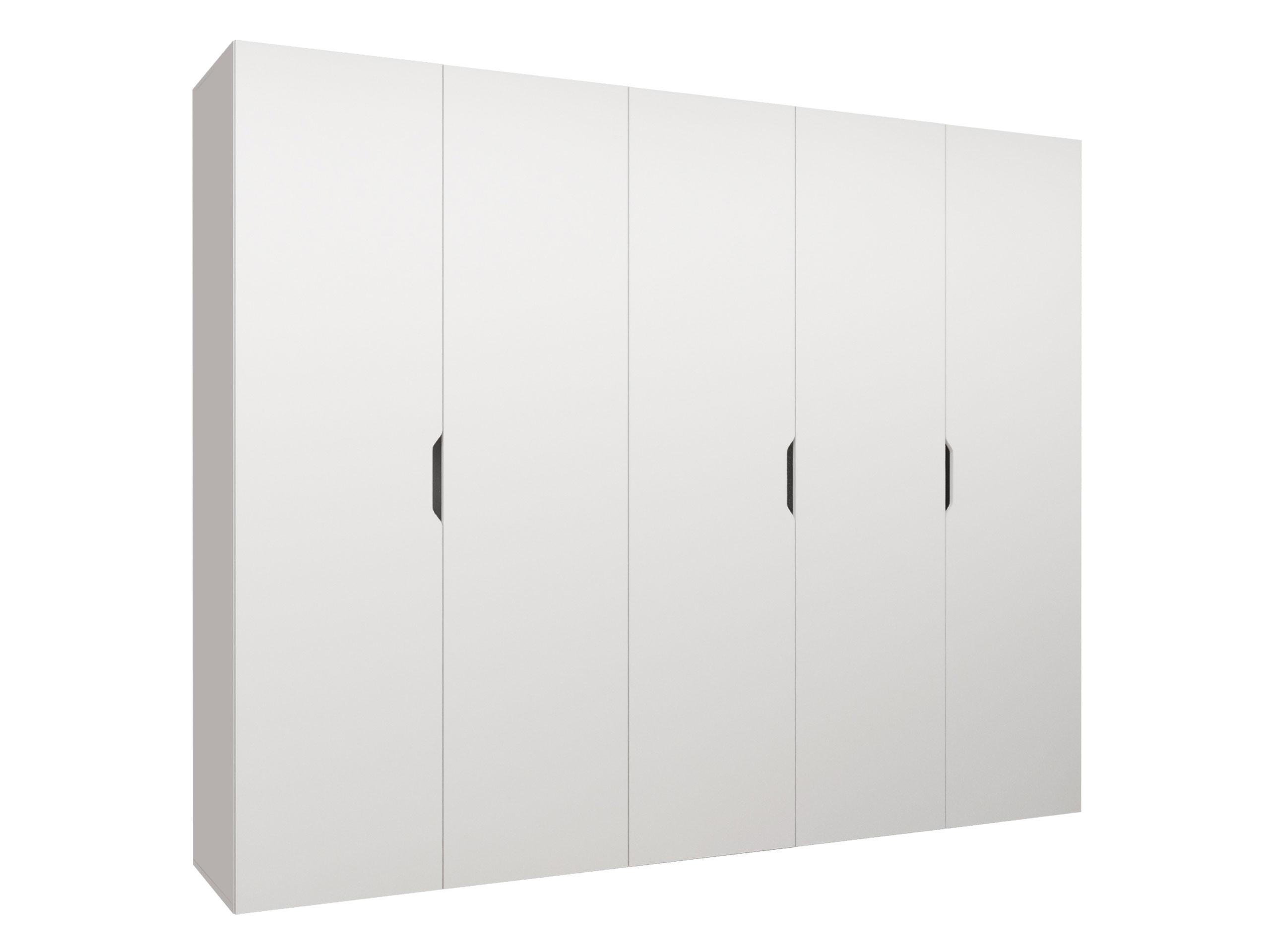 DREHTÜRENSCHRANK Malaga 250 - Weiß, Holzwerkstoff (250/202/52cm) - MIRJAN24