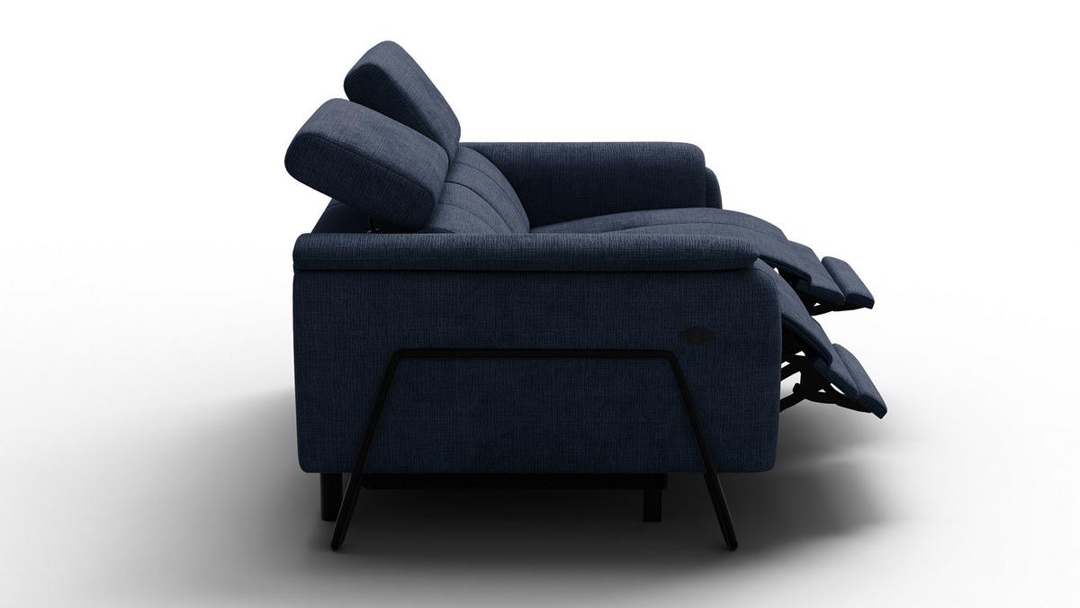 RELAXSOFA RODEN 2-Sitzer, marineblau - Dunkelblau, Holz/Textil (152/82/103cm) - Wozimo