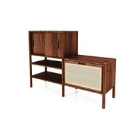 REGAL INA Wildeiche - Dunkelbraun, Holz (148/106/46cm) - byoak