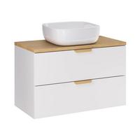 WASCHTISCH 80.6cm Oria Weiß - Weiß, Holzwerkstoff (80.6/50/46.5cm) - Petits-meubles