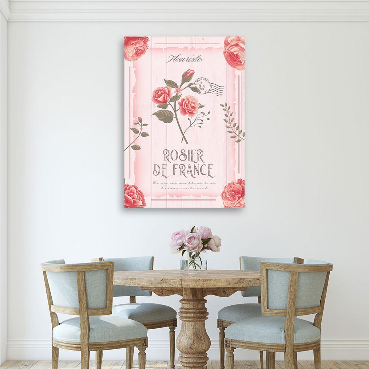 KUNSTDRUCK Rosa 70/100 cm - Pink, Textil (70/100cm) - KUNSTLOFT