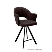 THEKENSTUHL drehbar (2er-Set) Diandra 59x104x61 Schwarz/Espresso - Dunkelbraun/Schwarz, Kunststoff (61/104/59cm) - 58aufmkessel