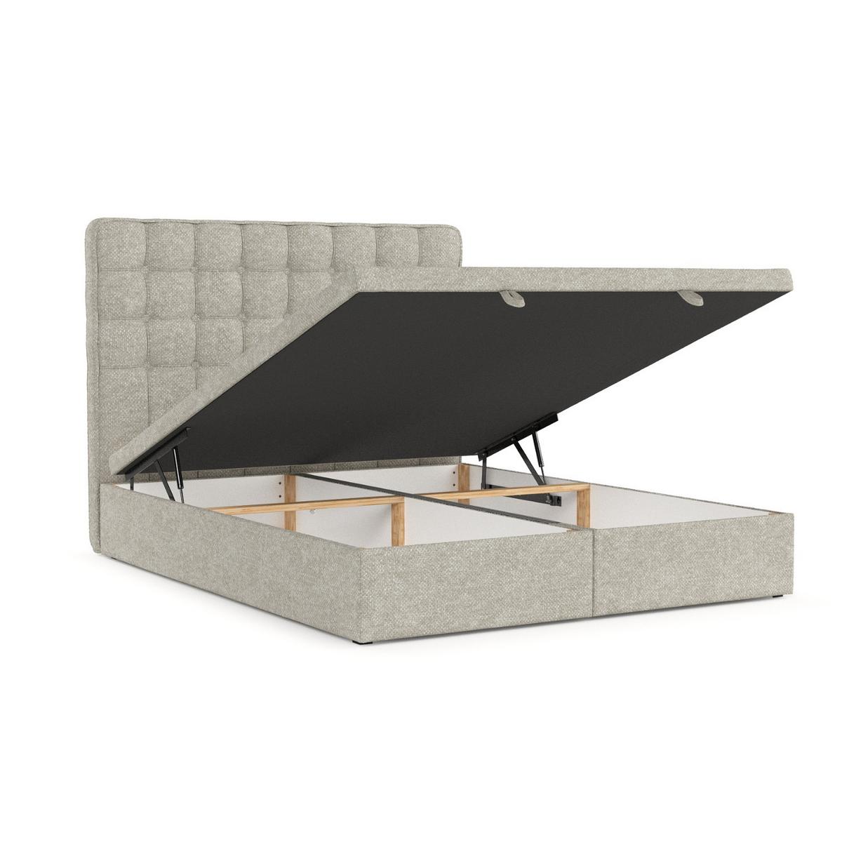 POLSTERBETT Celestia mit Stauraum 120/200 cm Beige im Alta Stoff - Beige/Schwarz, Holz/Holzwerkstoff (120/200cm) - AltaBeds