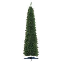WEIHNACHTSBAUM 499 Spitzen Tannenbaum mit Kunststoffständer PVC Grün - Grün, Kunststoff (210cm) - HOMCOM