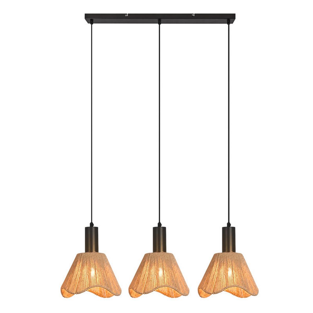 PENDELLEUCHTE ASCHAFFENBURG Ⅲ 74/56/120 cm - Schwarz, Metall (74/56/120cm) - Nettlife
