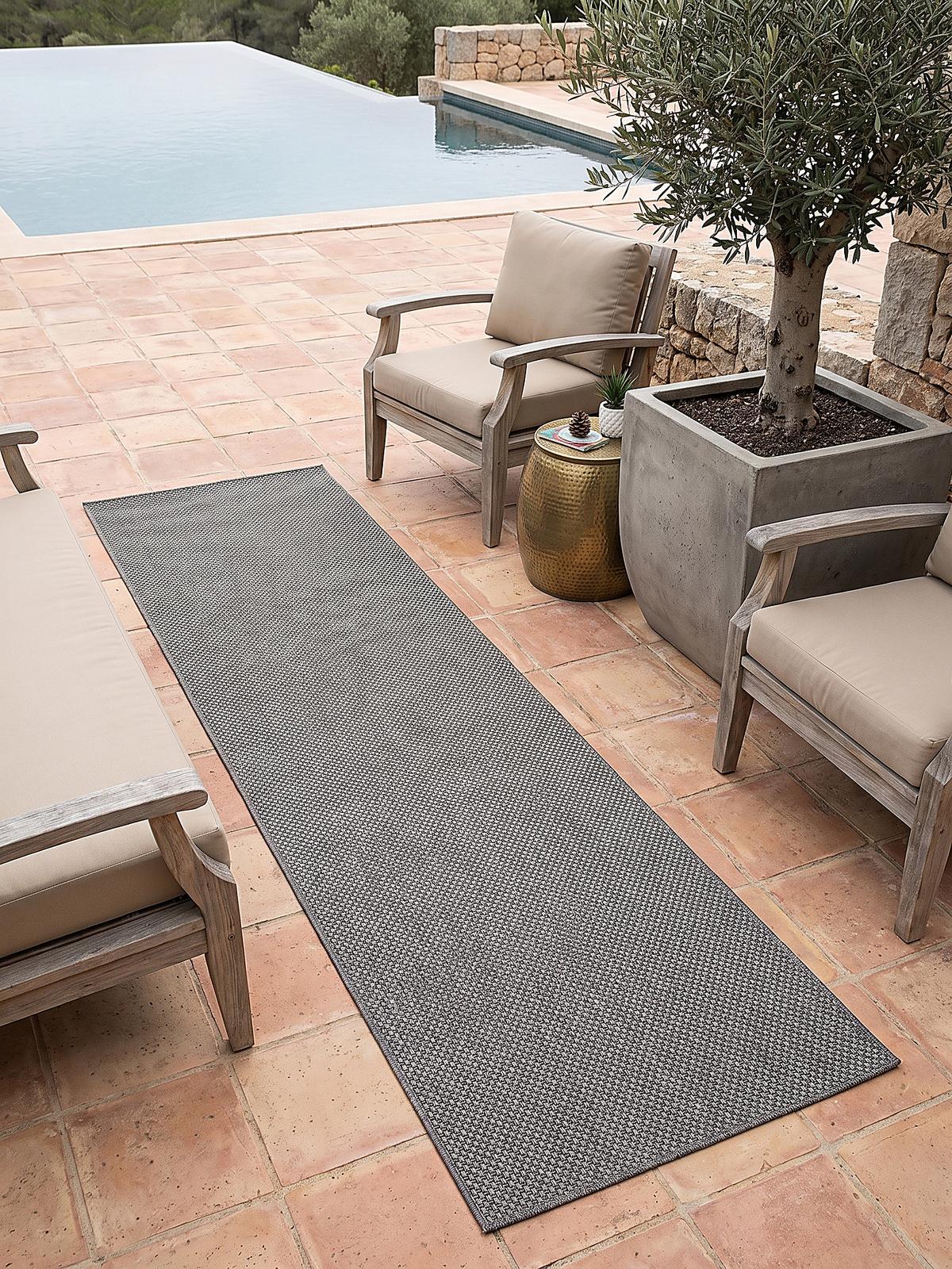 TEPPICHLÄUFER Uni BORNO Polypropylen Anthrazit 80 x 150 cm - Anthrazit, Textil (80/150cm) - KADIMA DESIGN