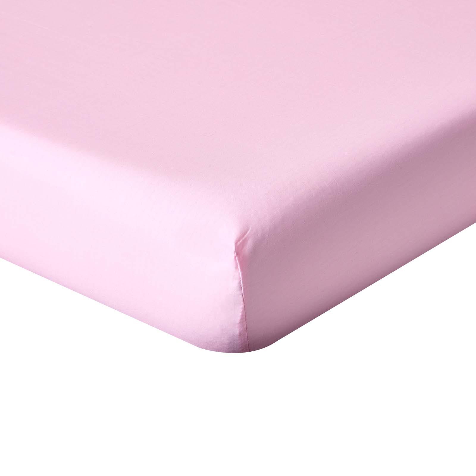 PERKAL-SPANNBETTLAKEN, Ägyptische Baumwolle, Fadendichte 200 - Rosa, Textil (140/200cm) - Homescapes