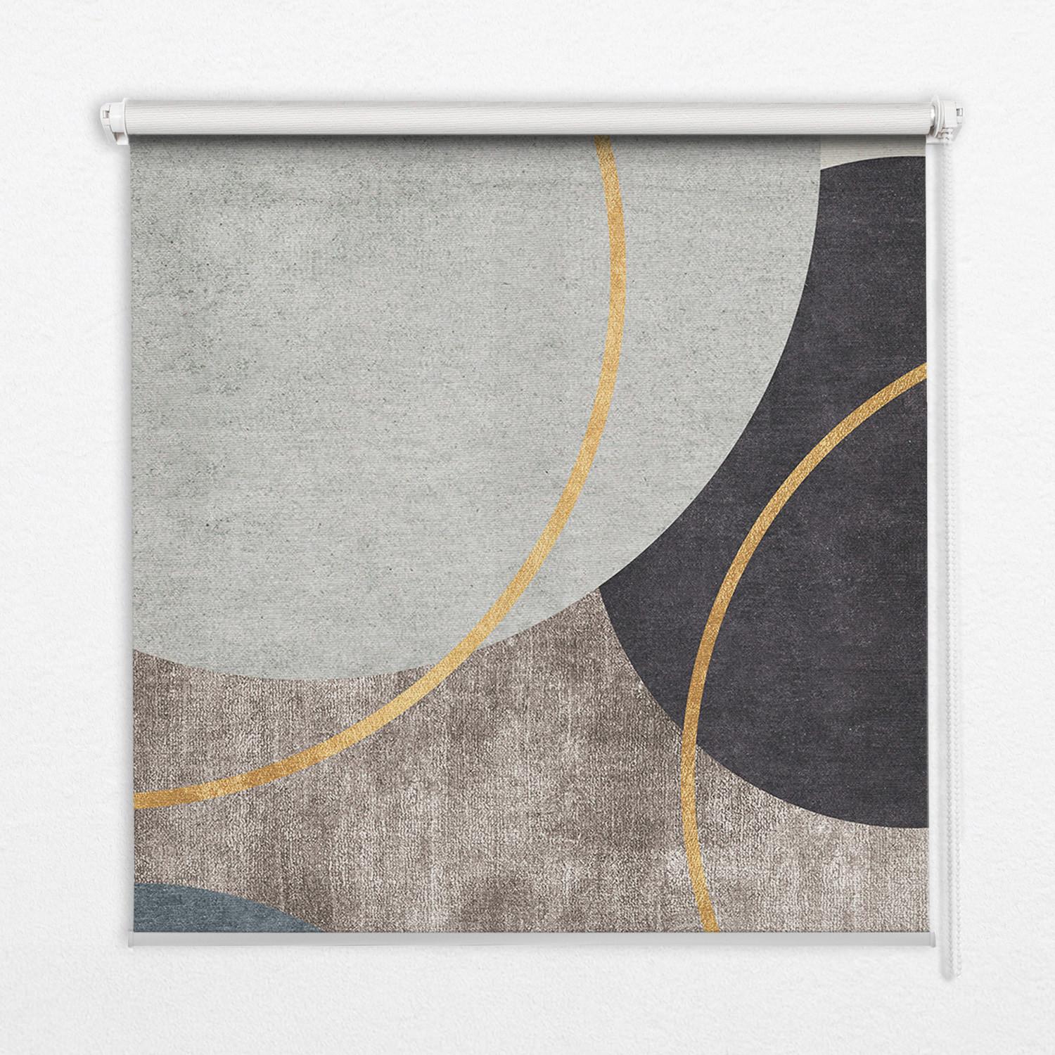 INNENROLLO - Fensterrollo - Rollo - 100x140 cm - Abstraktion - Weiß, Kunststoff (100/140/0.5cm) - TULUP