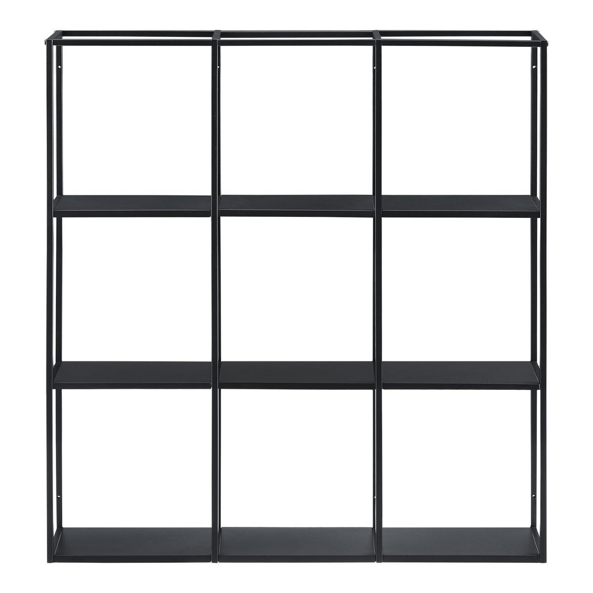 WANDREGAL Jelsa - Schwarz, Metall (100/110/18cm) - [en.casa]