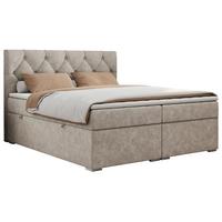 BOXBETT ALDA 140/200 Beige Struktur - H3 - Beige, Holz/Textil (140/200cm) - MKS