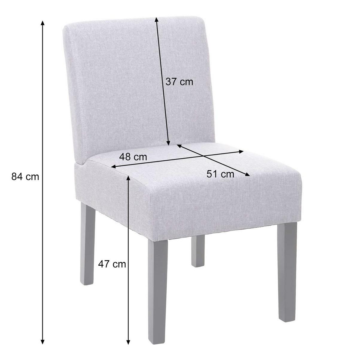 ESSZIMMERSTUHL Anthrazit 6er-Set - Dunkelgrau/Anthrazit, Textil (48/84/64cm) - MCW