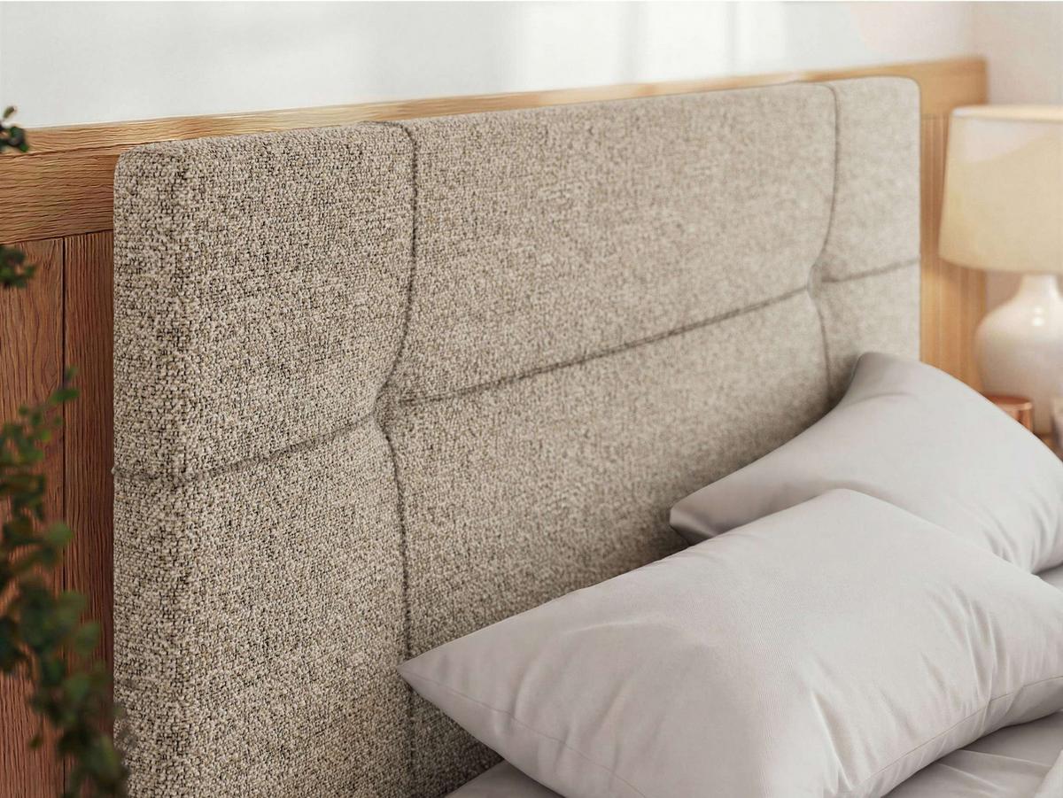 POLSTERBETT CALERIO CLASSIC 180/200 - Beige Stukture - Matratze Foam - Beige/Schwarz, Kunststoff/Textil (180/200cm) - MKS