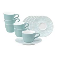 ESPRESSOTASSEN MIT UNTERTASSEN Life Fashion Green Chic 90 ml 6er Set - Grün, Keramik (13.6/6.7/13.6cm) - Seltmann Weiden