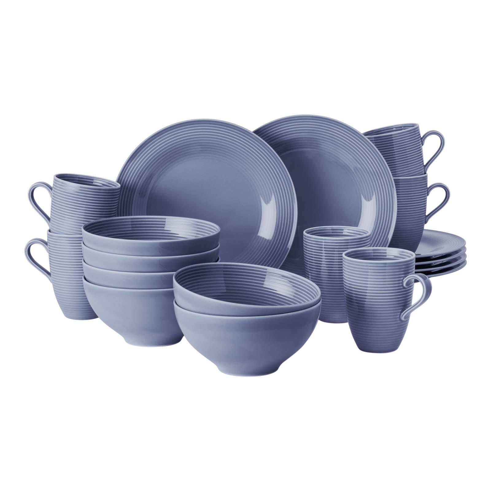 FRÜHSTÜCKS-SET Beat Color Glaze Fliederblau 18-tlg. - Flieder, Keramik (2/2/2cm) - Seltmann Weiden