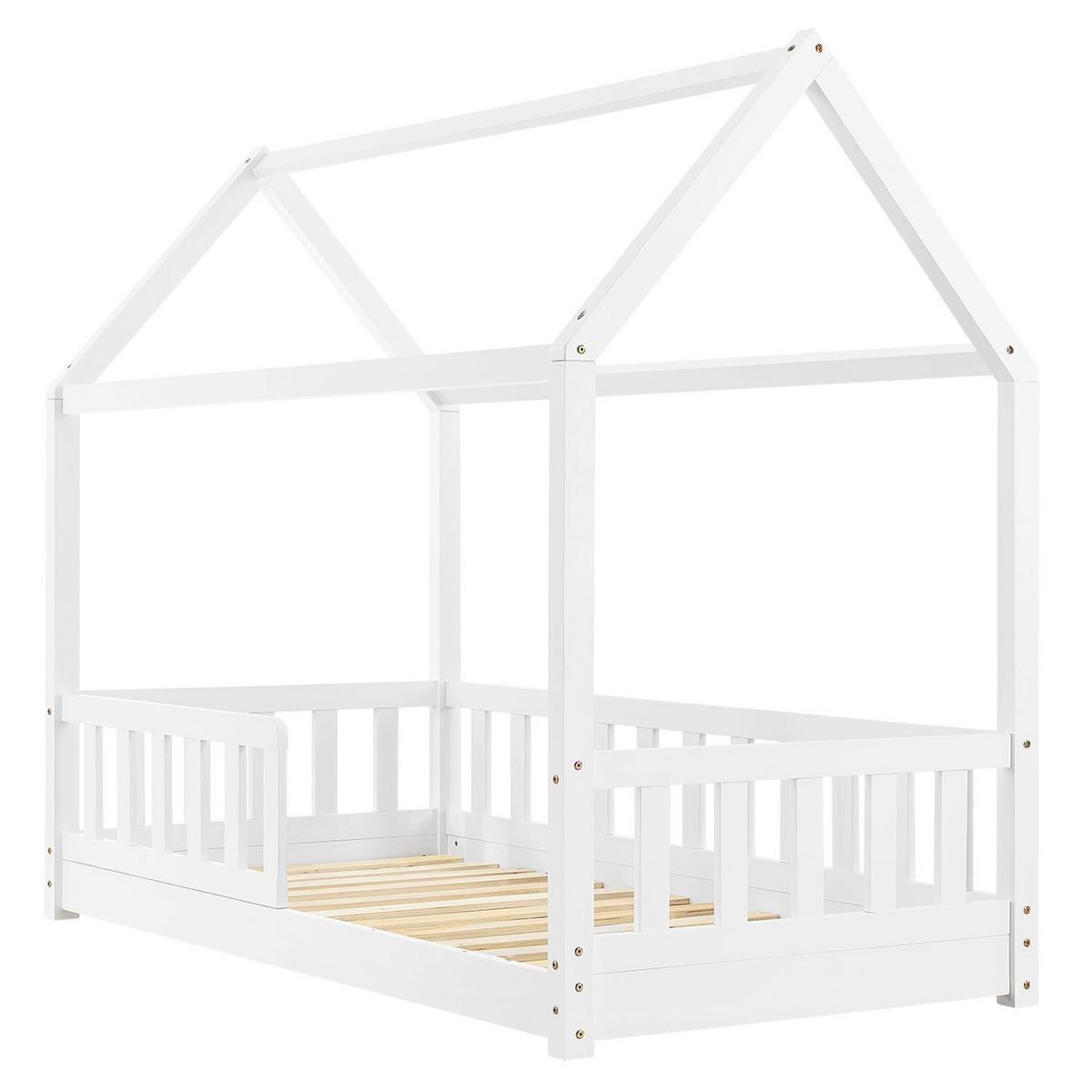 KINDERBETT Marli weiß 80x160 cm - Weiß, Holz (80/160cm) - Juskys