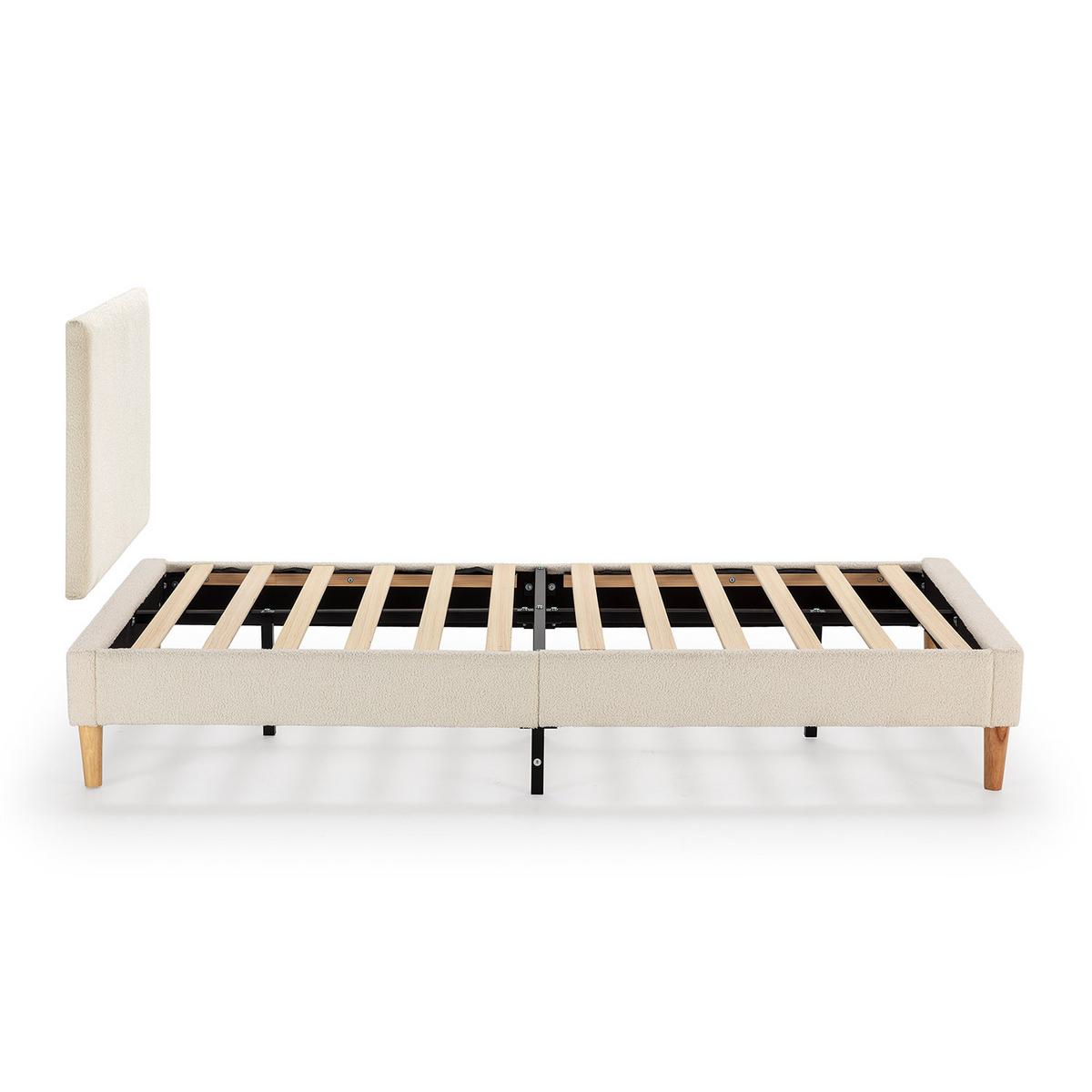 POLSTERBETT + Kopfteil 90x190 cm Niebla, Beige - Beige, Textil (90/190cm) - VS Venta-stock
