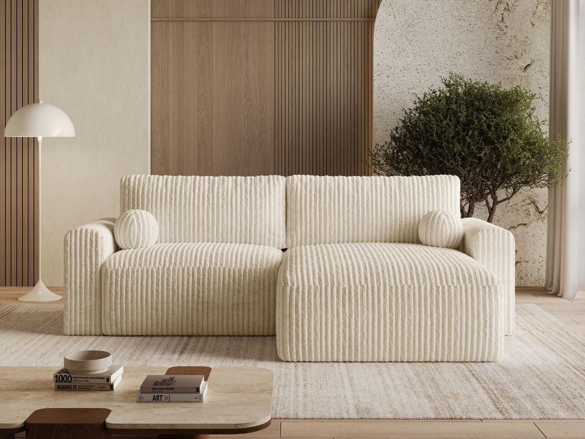 ECKSOFA Aurora Beige - Beige, Holz/Textil (259/145cm) - Graingold