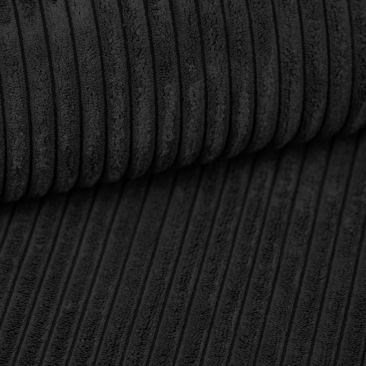WOHNLANDSCHAFT Aydin U Form Dunkelgrau 338/169/85 cm Cord mit Schlaffunktion - Dunkelgrau/Schwarz, Kunststoff/Textil (338/85/169cm) - AX Living