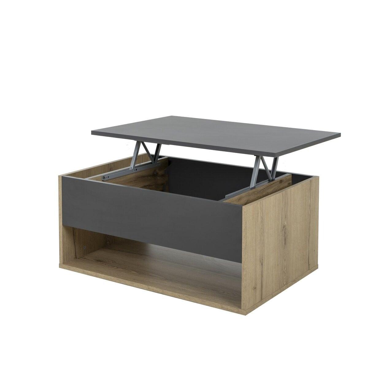 COUCHTISCH H44 cm - URBAN - Eschefarben, Holzwerkstoff (98/60/44cm) - Calicosy