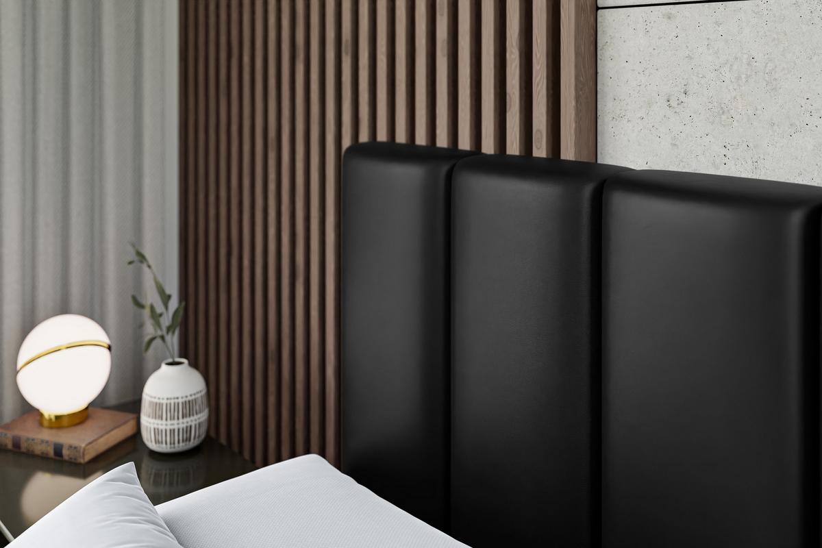 BOXSPRINGBETT BOXI1-Z KING - 140x200 - H3/H4 - Schwarz Hochglanz - Schwarz Hochglanz, Holzwerkstoff (140/200cm) - ALTDECOR