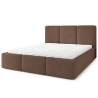 POLSTERBETT MORENA Q 180x200 cm mit Bettkästen - Braun - Braun, Holz (180/200cm) - MASSENO