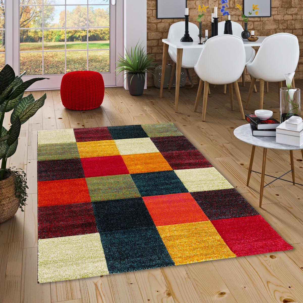 DESIGNER TEPPICH MAUI MODERN KARO - Multicolor, Textil (120/170cm) - Pergamon