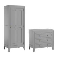 BABYZIMMER 2-teilig Grau - Grau, Holzwerkstoff (100/192/55cm) - Petits-meubles