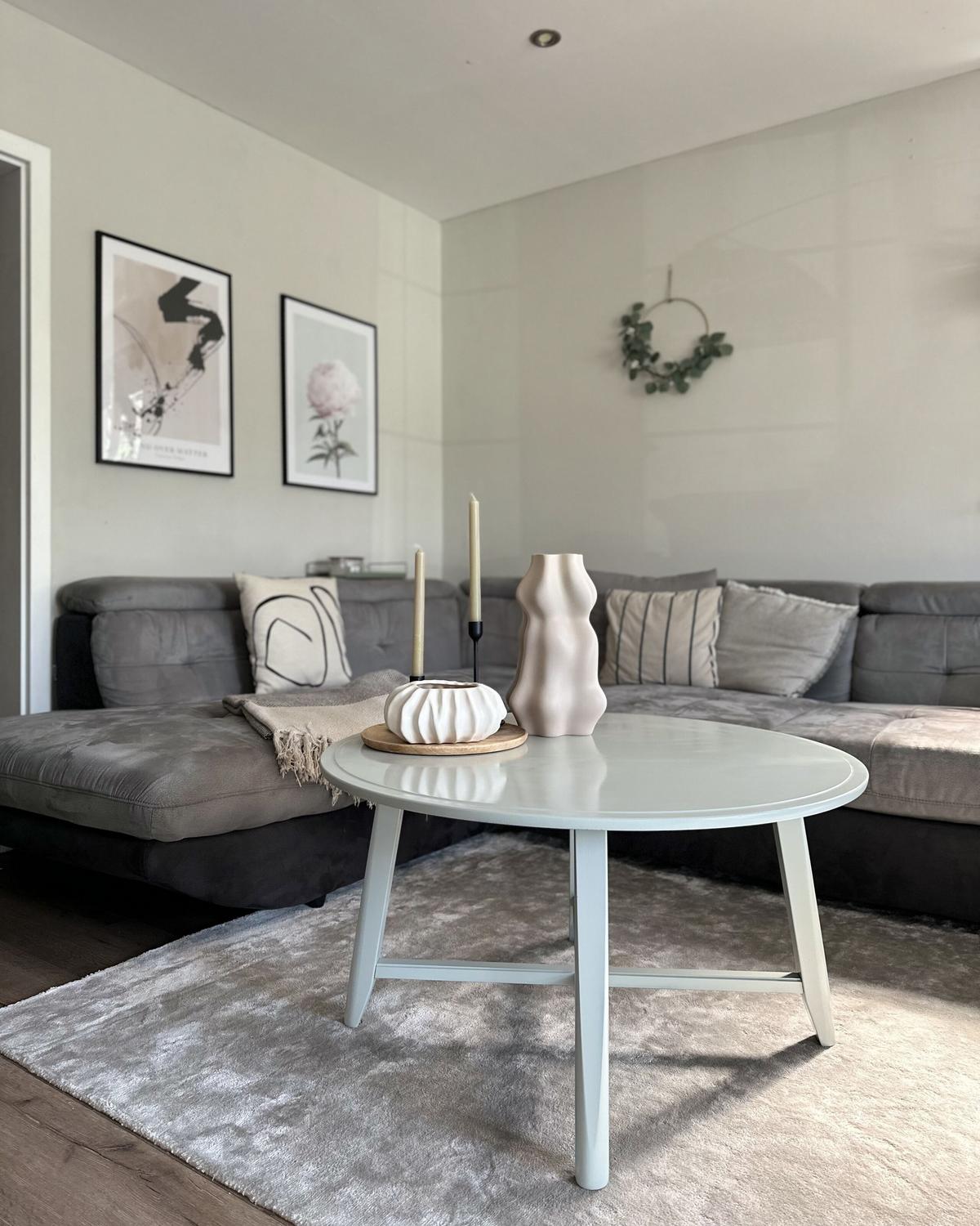 KURZFLOR-TEPPICH Gesi II 230/160 cm - Grau, Naturmaterialien (160/230cm) - Beliani