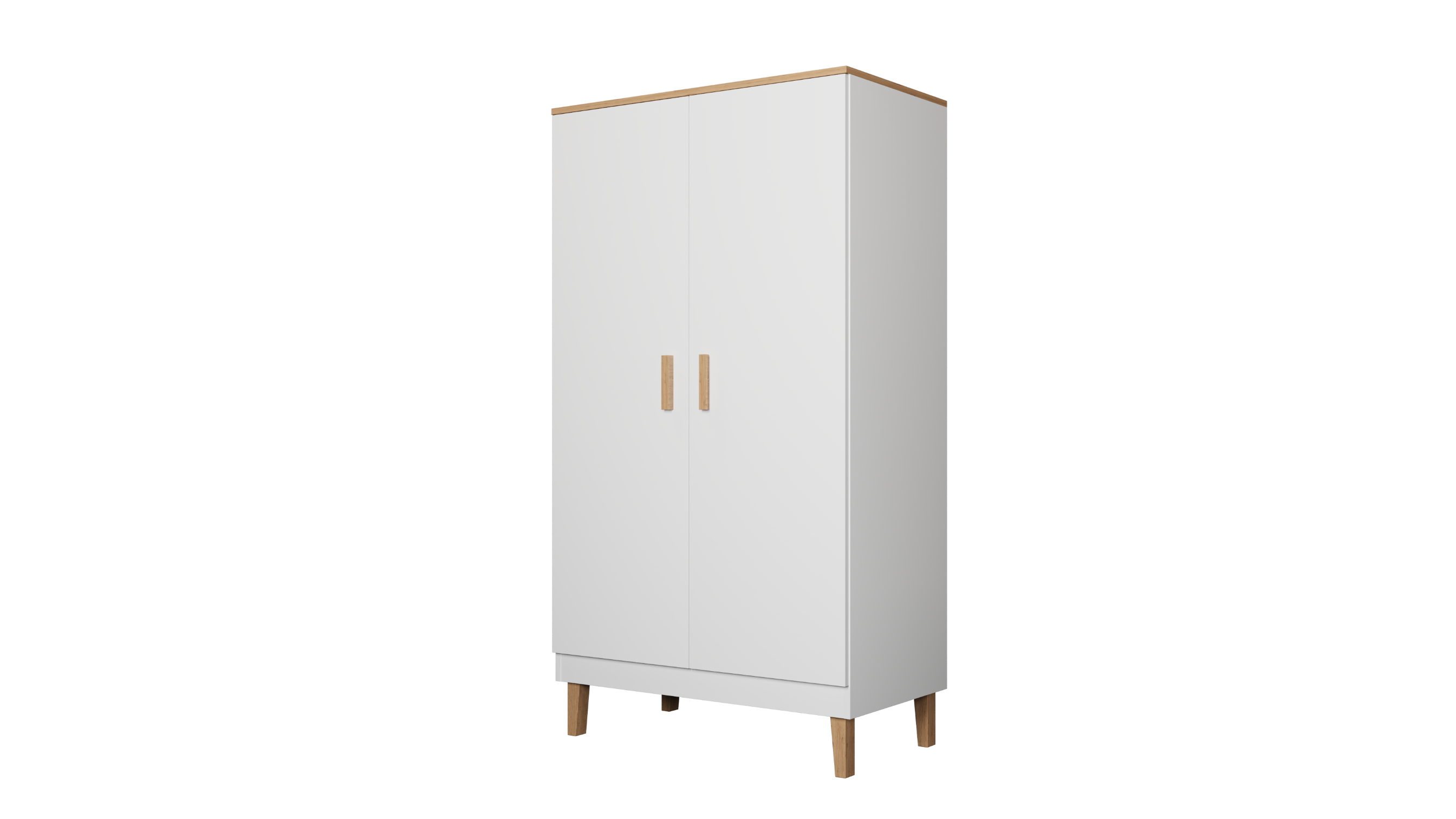DREHTÜRENSCHRANK Denver - Weiß, Holzwerkstoff (100/184/55cm) - RAUMHIRSCH FURNITURE