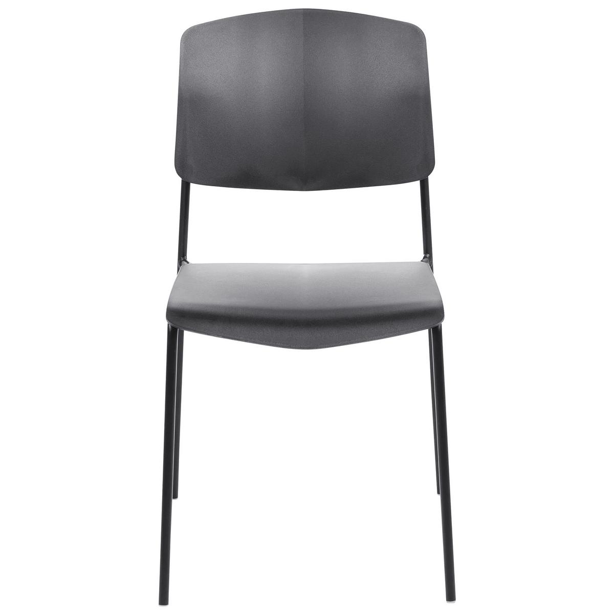 ESSZIMMERSTUHL 4er-Set Kunststoff Schwarz Astoria - Schwarz, Kunststoff/Metall (45/83/56cm) - Beliani