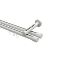 GARDINENSTANGE INNENLAUF Siteno Santo 100 cm, 2-läufig, 20 mm Ø Weiß - Weiß, Metall (100cm) - INTERDECO